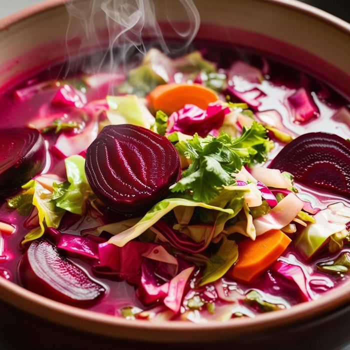 Beet, Cabbage and Vegetable Reset Soup