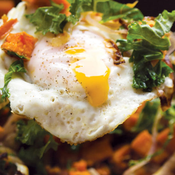 Sweet Potato, Red Onion and Kale Hash