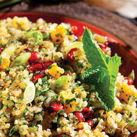 Herbed Quinoa with Dried Apricots and Pomegranate