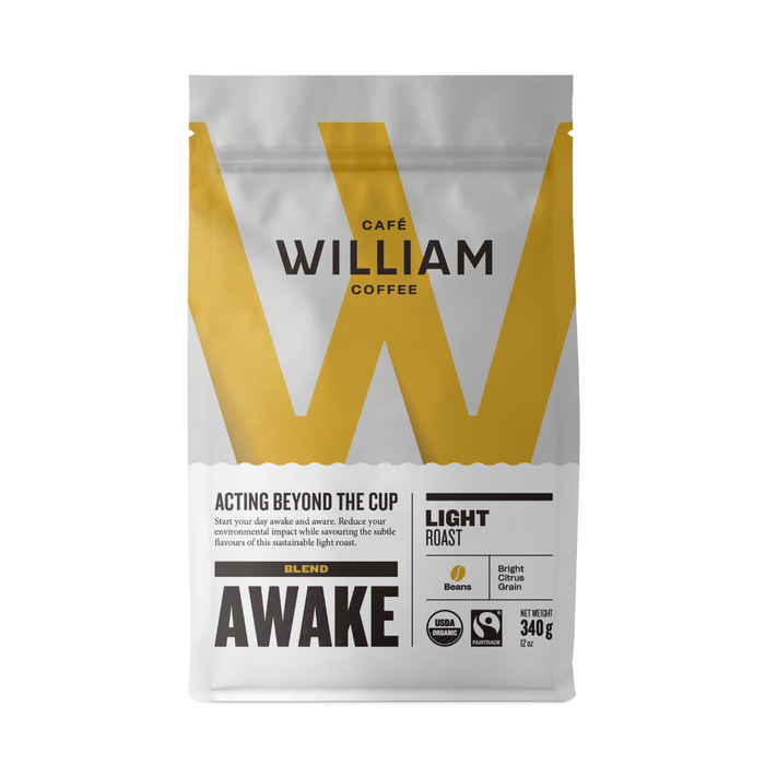 Cafe William Coffee Beans Awake Light Roast 340g