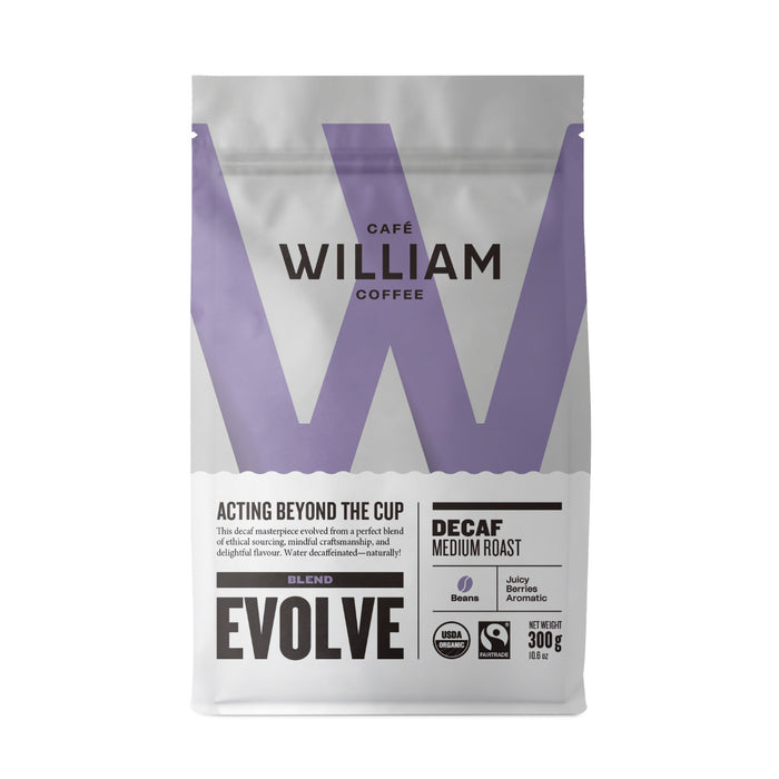 Cafe William Coffee Beans Evolve Decaf 340g