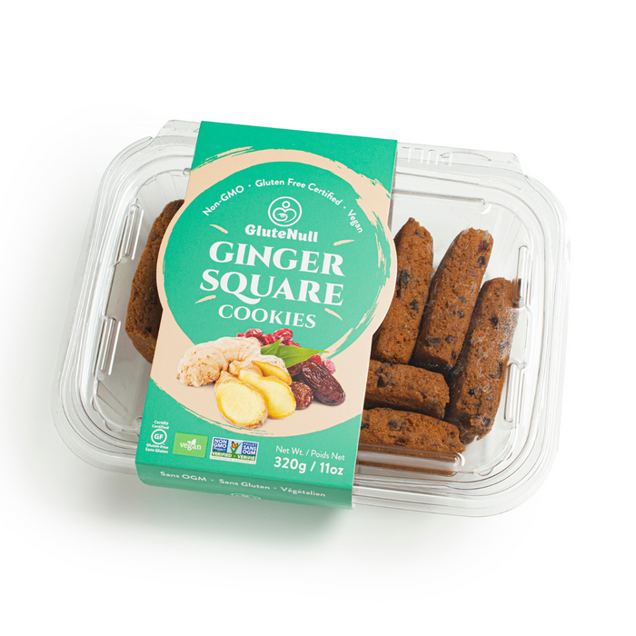 GluteNull Cookies Ginger Square Vegan 320g
