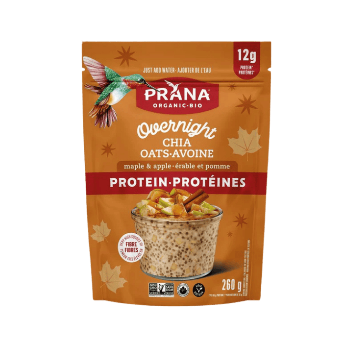 Organic Overnight Chia Oats with Protein Maple & Apple Prana 260g