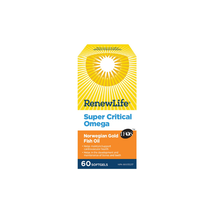 Renew Life Norwegian Gold Fish Oil Super Critical Omega 60 Softgels