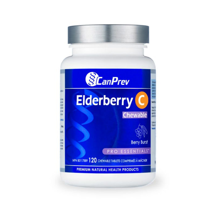 Canprev Elderberry C Berry Blast 120 Chewable Tabs