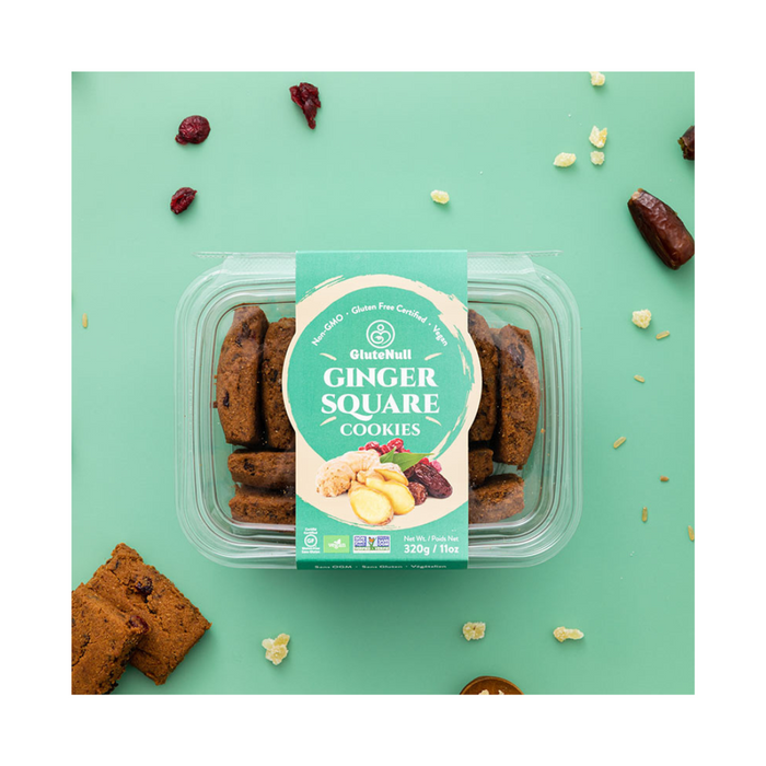 GluteNull Cookies Ginger Square 320g