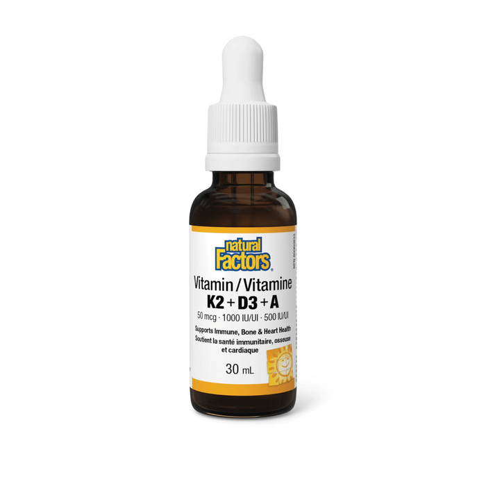 Natural Factors K2 & D3 & A 30ml
