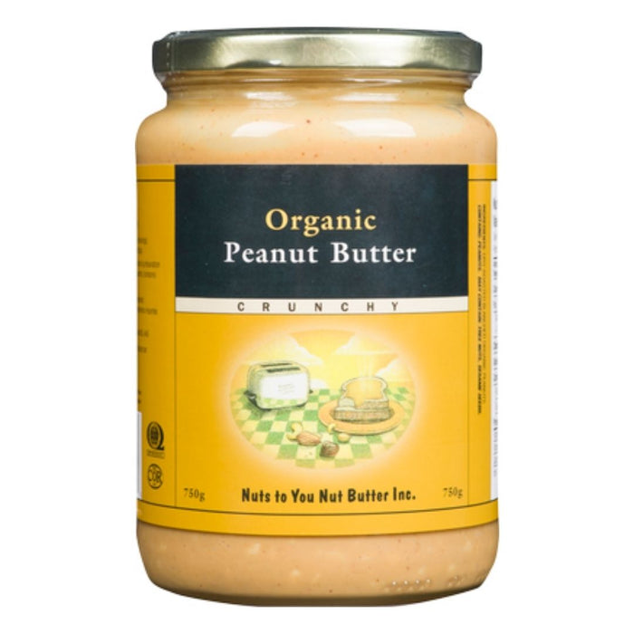 Nuts to You Organic Crunchy Peanut Butter 750g