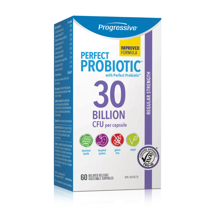 Progressive Perfect Probiotic Regular Strength 30 Billion 60vcaps