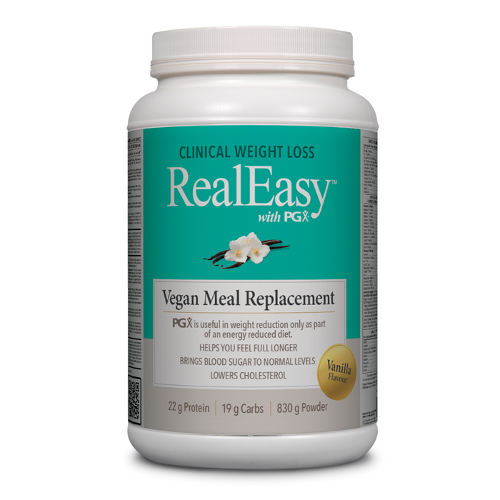 Natural Factors RealEasy Vegan Meal Replacement with PGX Vanilla 830 g