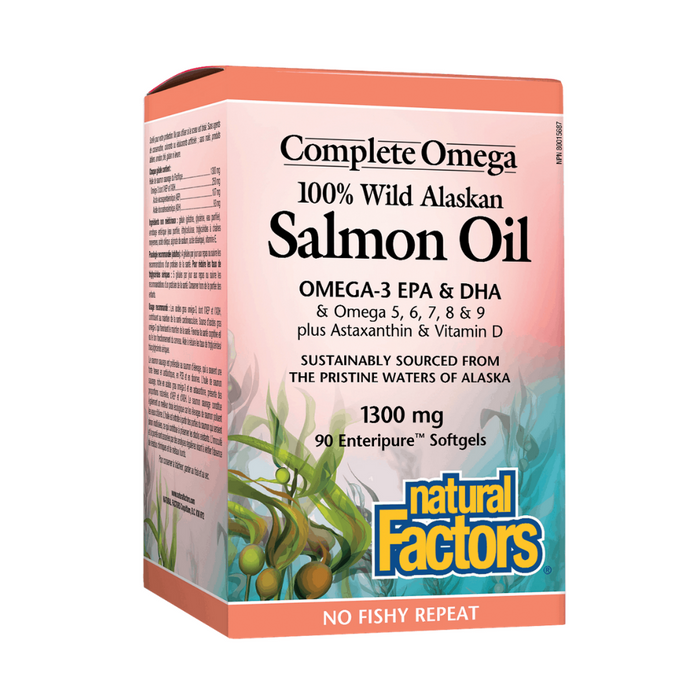 Natural Factors 100% Wild Alaskan Salmon Oil 90sg