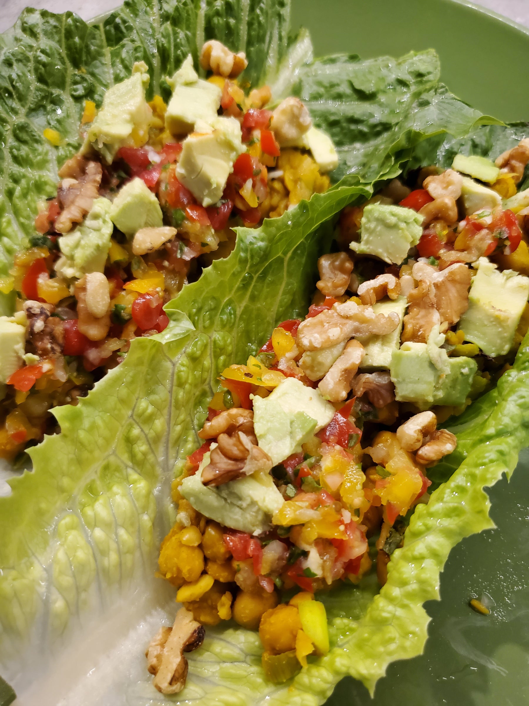 Curried Chickpea Lettuce Wraps