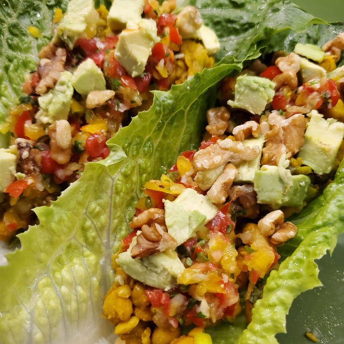 Curried Chickpea Lettuce Wraps