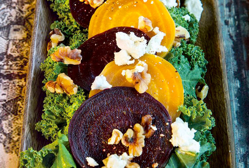 Roasted Beetroot Salad with Walnut and Maple Dressing