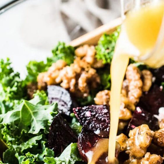 Roasted Beet and Kale Salad with Cranberries