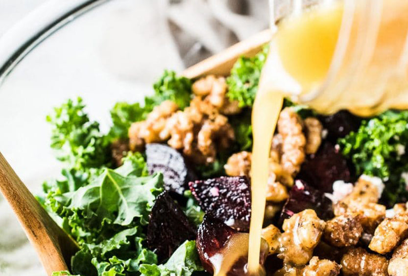 Roasted Beet and Kale Salad with Cranberries