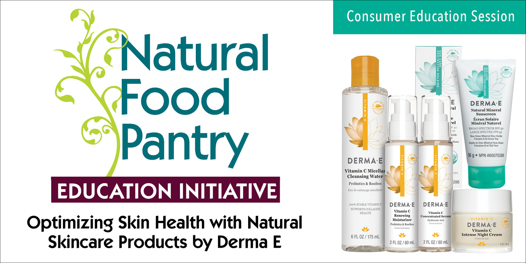 May 8: Optimizing Skin Health with Derma E Natural Skincare Products