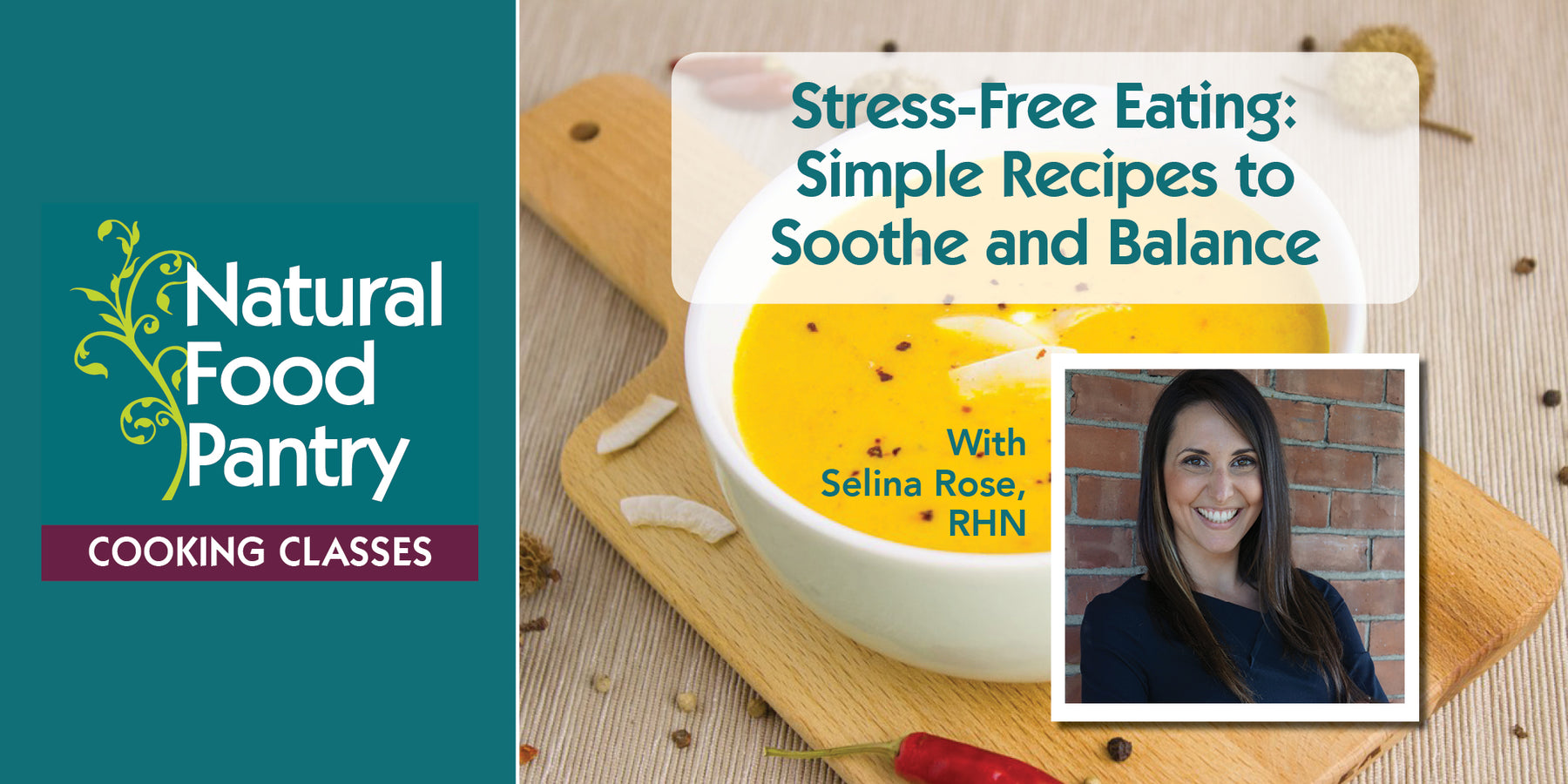 May 25: NFP Cooking Class:  Stress-Free Eating - Simple recipes to soothe and balance