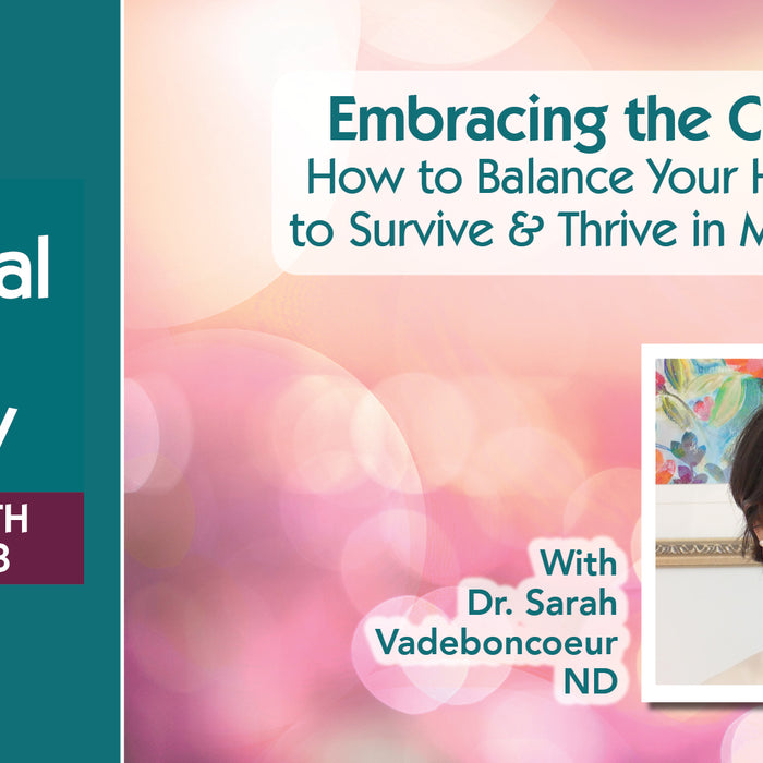 Nov 12: NFP Women’s Health Series Class 3:   Embracing The Change: How to Balance Your Hormones and Survive and Thrive in Menopause