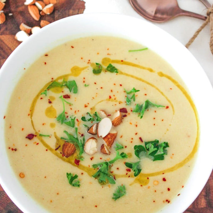 Cauliflower, Asparagus Leek Soup