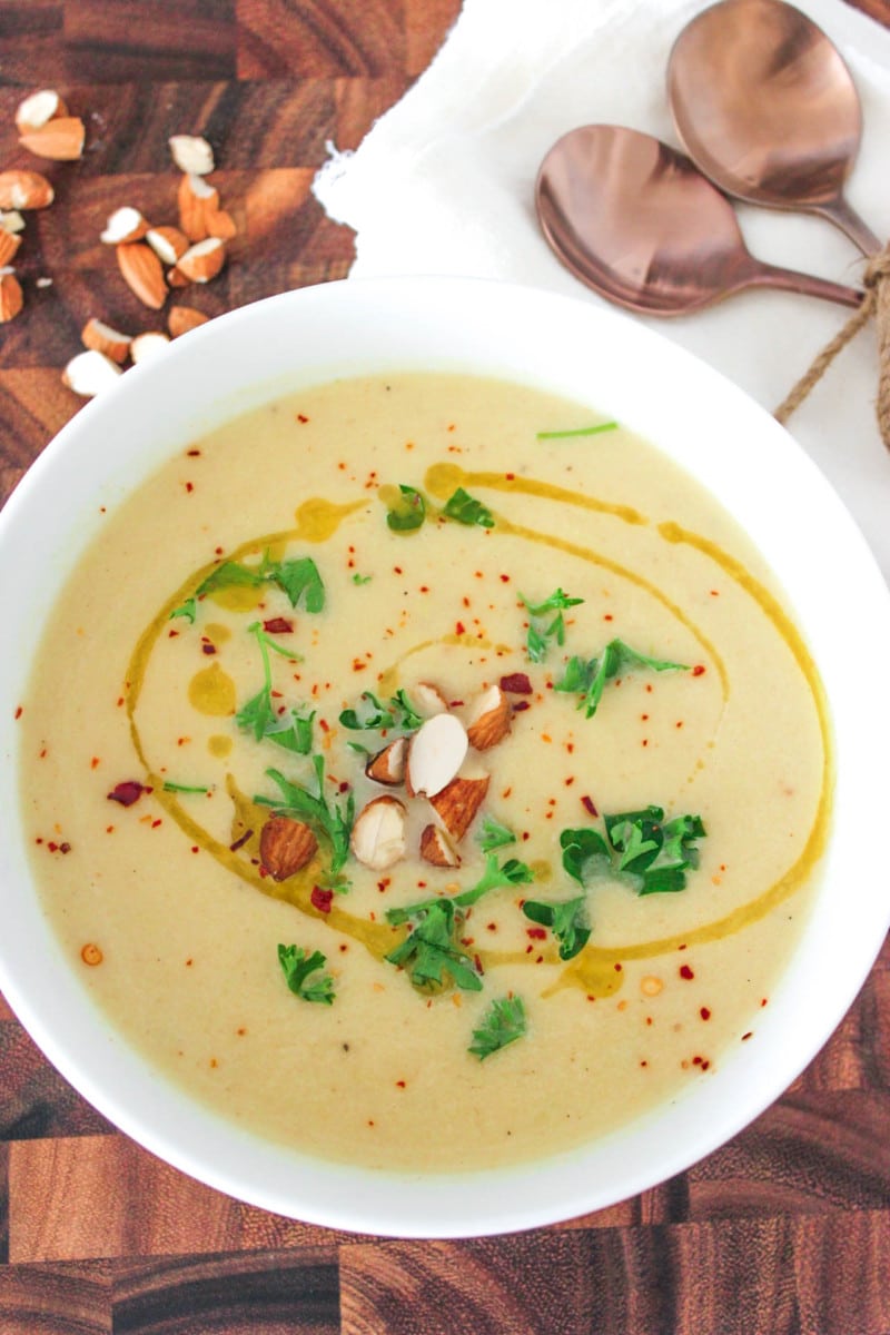 Cauliflower, Asparagus Leek Soup