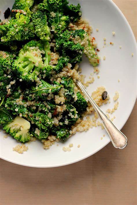 Quinoa and Greens with Honey-Mustard Dressing