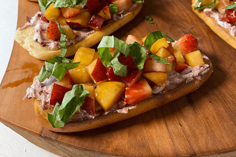 Peach and Strawberry Bruschetta (GF)