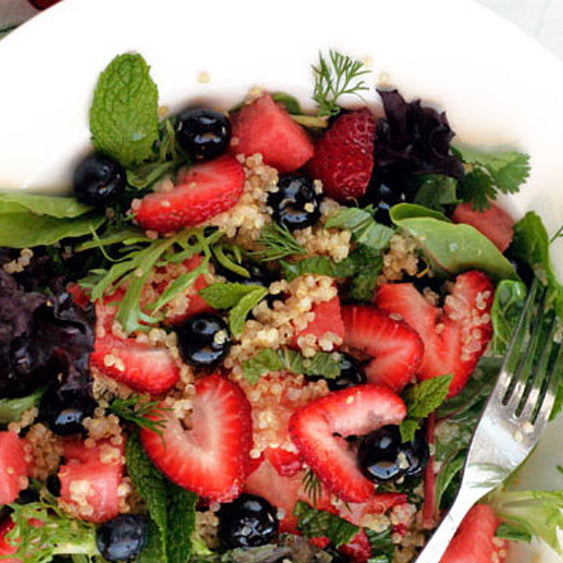 Quinoa Salad with Berries and Watermelon