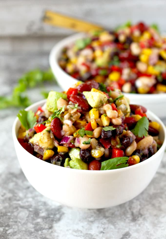 Three Bean Greek Salad