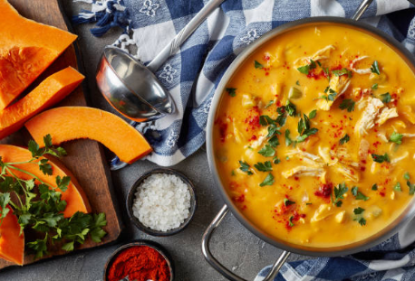 Lemon-Ginger Autumn Squash & Chicken Soup