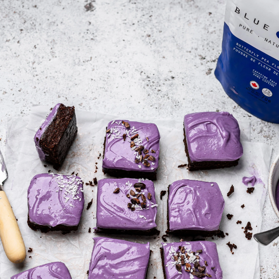 Raw Purple Butterfly Brownies