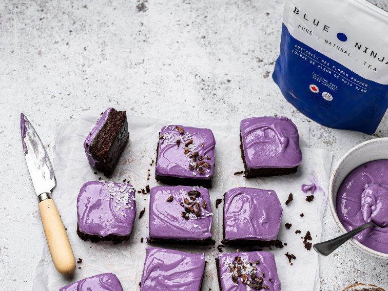 Raw Purple Butterfly Brownies