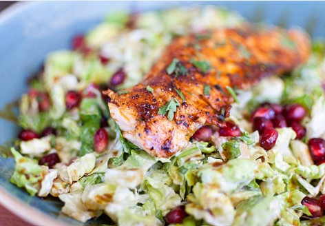 Blackened Halibut On Superfood Slaw