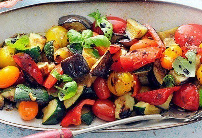 Grilled Summer Garden Vegetables with Garlic and Fresh Herbs