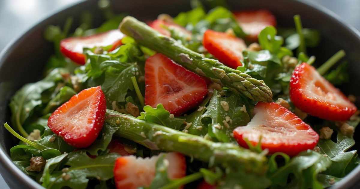 Asparagus, Arugula & Strawberry Superfood Salad
