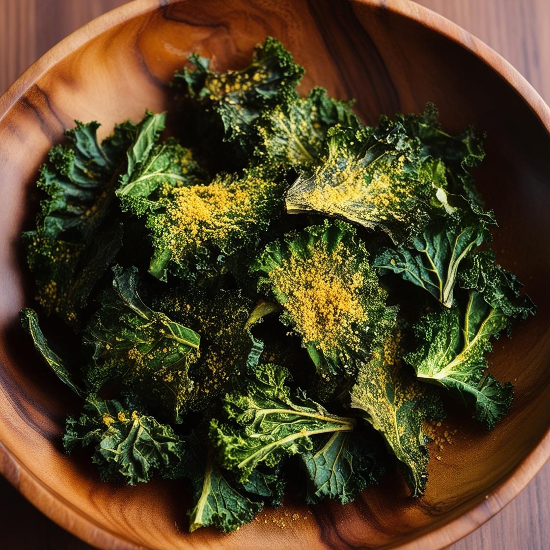 Kale Chips with Sunflower "Cheese"