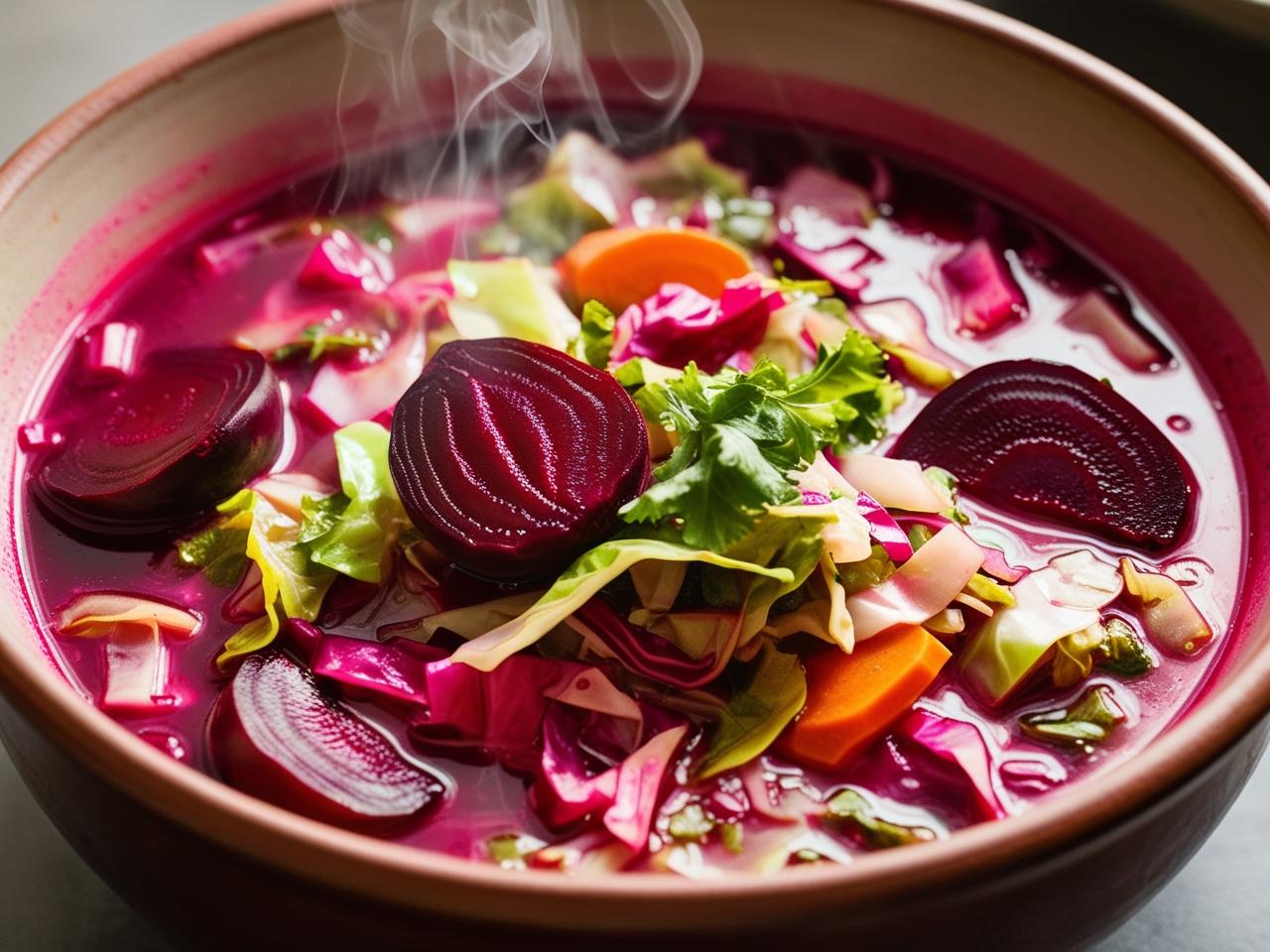 Beet, Cabbage and Vegetable Reset Soup