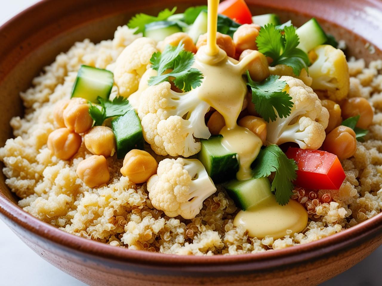 Cauliflower & Chickpea Shawarma Bowl