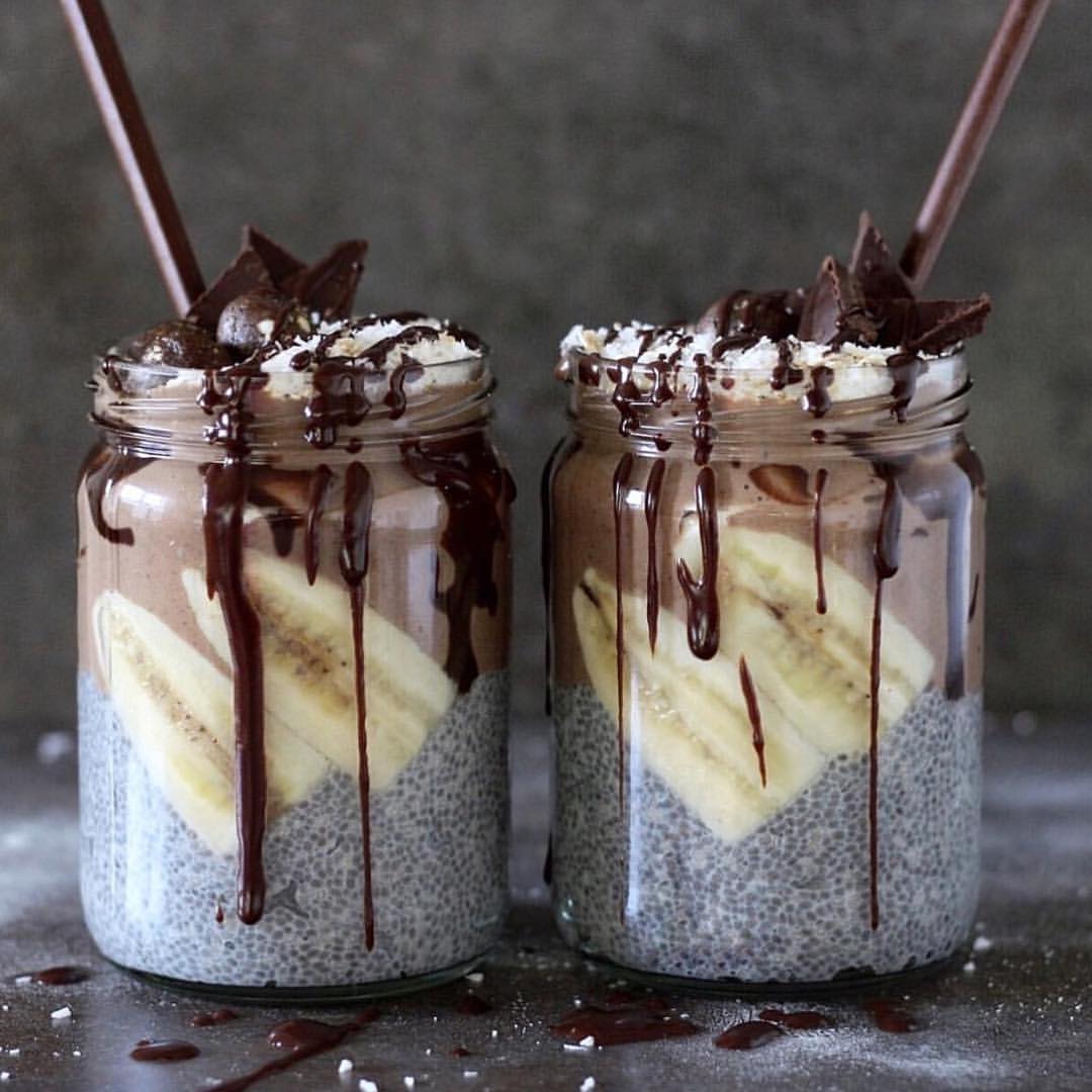 Chocolate Banana Hemp & Chia Layered Breakfast