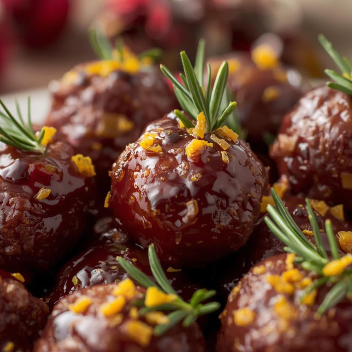 Holiday Cranberry-Orange Maple Meatballs