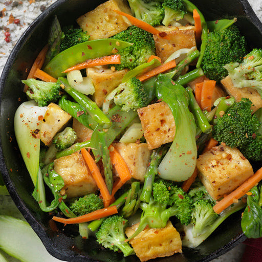 Vegetable Stir-Fry (with Tempeh, Salmon or Chicken)
