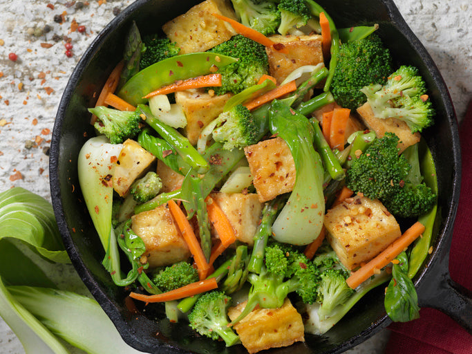 Vegetable Stir-Fry (with Tempeh, Salmon or Chicken)