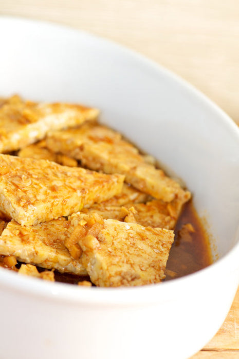 Easy Marinated Tempeh, Salmon or Chicken (for Harvest Bowl or Stir-Fry)