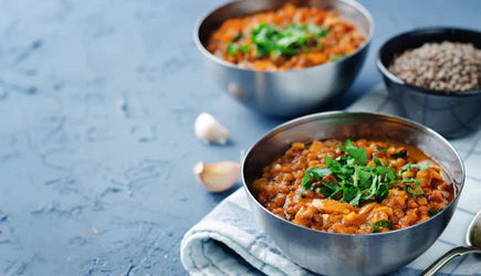 Squash, Chickpea & Lentil Moroccan-Spiced Stew