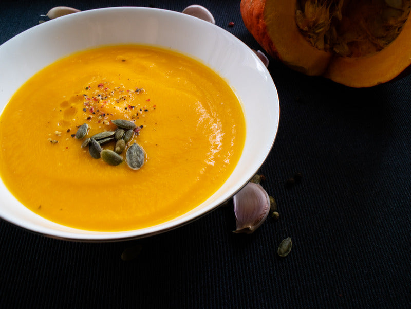 Gingered Butternut Squash Soup with Cinnamon