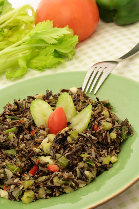 Lemony Wild Rice Salad (with Salmon)