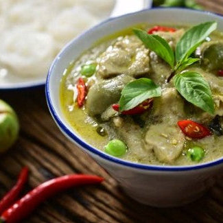 Thai Green Curry with Spring Veggies & Tempeh or Chicken