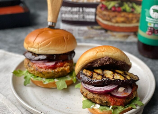 Vegan Eggplant & Tahini Burger