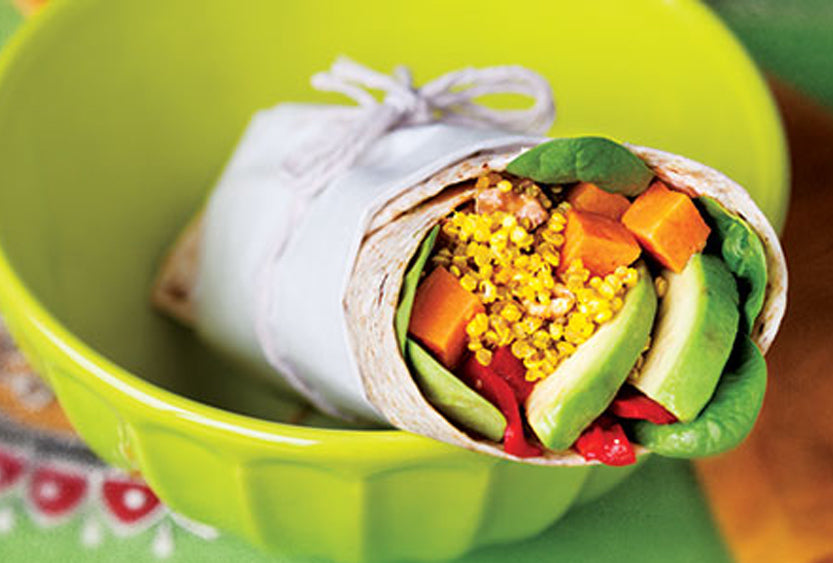 Curry Quinoa Sweet Potato Wraps