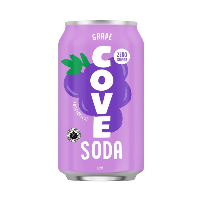 Cove Soda Gut Healthy Grape 355ml